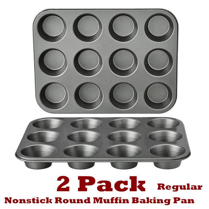 Round Muffin Baking Pan Cupcake Tin Nonstick Round Cooking