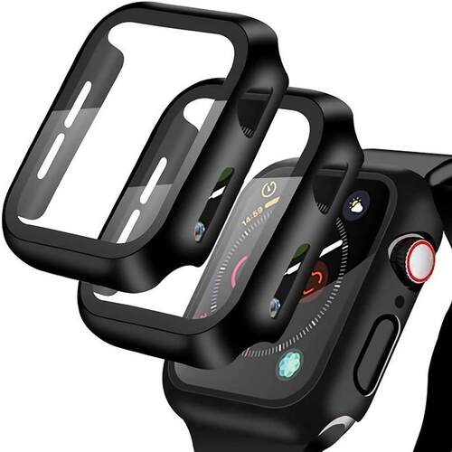 Glass + Cover For Apple Watch case 7/6/SE/5/4/3/2/1 iWatch
