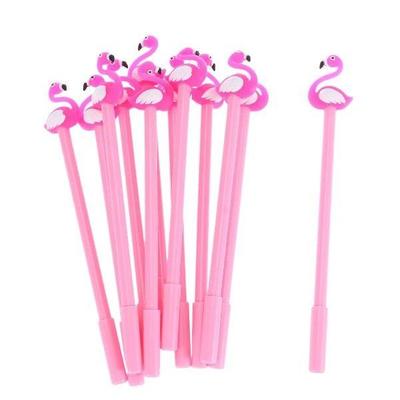 12 Pcs Gel Ink Pen Flamingo Pens Black Writing Student