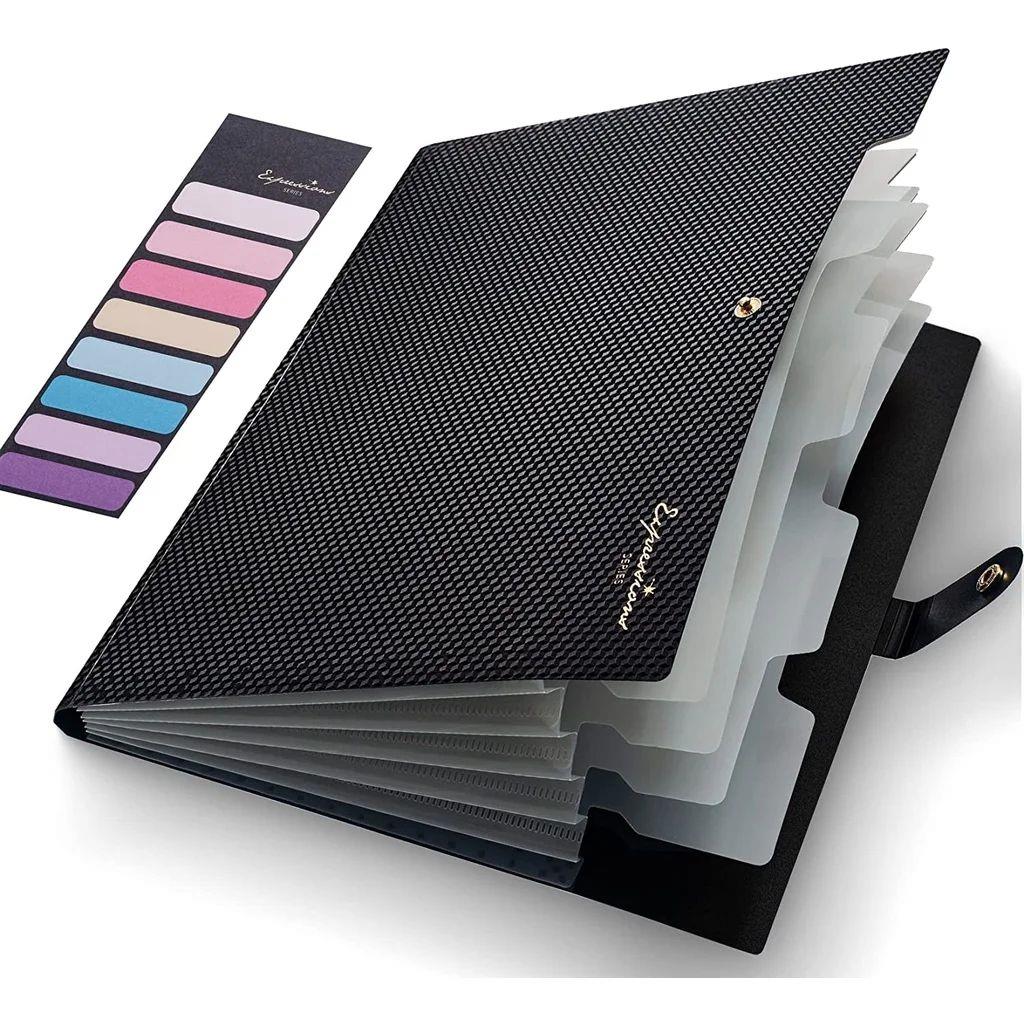 Expanding File Folder,5 Pocket Folders for Documents,Portabl