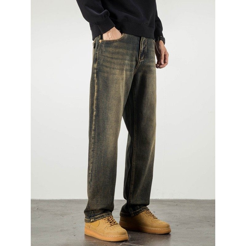 it Afternnaths潮牌~直筒牛仔裤男新款休闲水洗高街覆古做旧潮流,男装,大码下装,淘宝优惠券,粉丝福利购,淘宝优惠卷