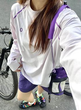 Ander Jurnal 户外运动速干衣女春秋季山系骑行健身打底长袖t恤男