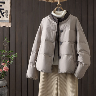 时尚 韩版 百搭保暖外套 2025冬新款 新国标90%鸭绒保暖羽绒服女短款