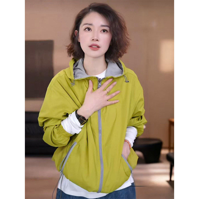欧货洋气时尚防晒外套女2026春夏新款个性休闲百搭宽松连帽上衣潮