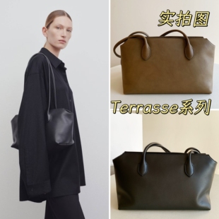 【限时折扣】ROW风格TERRASSE 马鞍皮长肩带托特包简约手提腋下包