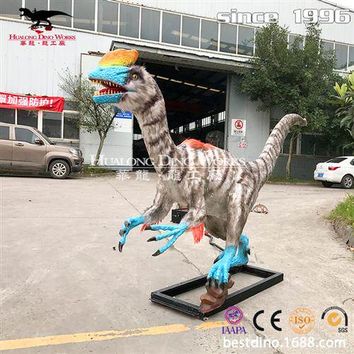 华龙科技仿真粘毛冠龙模型仿真恐龙年生产厂家来样来图定制
