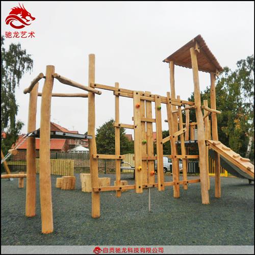 木质攀爬架秋千原木游乐设施无动力乐园游艺装置户外木质海盗船
