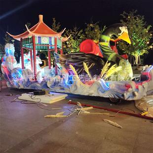 美陈巡游车商业街玻璃钢售卖车移动售票车售货车小吃车植物花车