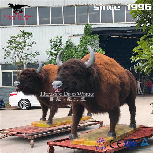 仿真动物动物园室内室外美陈装饰犀牛模型摆件能动能叫声线控制