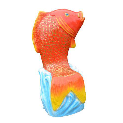 玻璃钢金鱼动物座椅雕塑公园景观装饰品鲤鱼摆件吉祥动物休闲坐凳