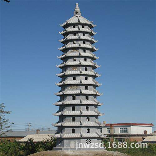 寺庙石雕白塔哪里卖景区白石佛塔多少钱园林景观汉白玉石塔图片