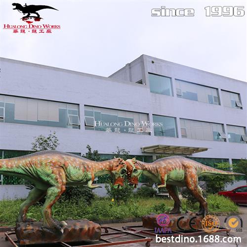 仿真恐龙模型仿真肿头龙碰碰龙场景布置摆件游乐园展览展出模具.