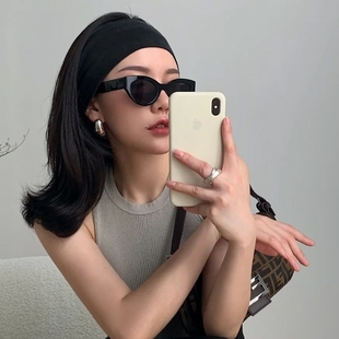 发带女日常外戴防风额头护遮脑门运动针织头箍头饰发箍时尚宽头套