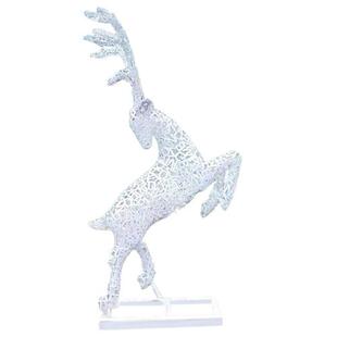 户外仿真不锈钢字母鹿雕塑摆件售楼部商场草坪园林婚庆艺术装 饰