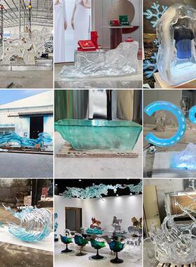 环氧透明树脂工艺品厂家定制酒店别墅创意大型雕塑软装饰艺术摆件