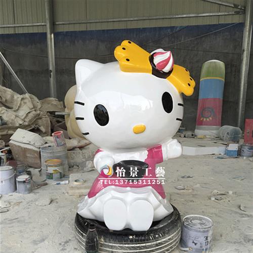 hellokitty猫玻璃钢雕塑影视剧场主题商场游乐公园美陈摆件