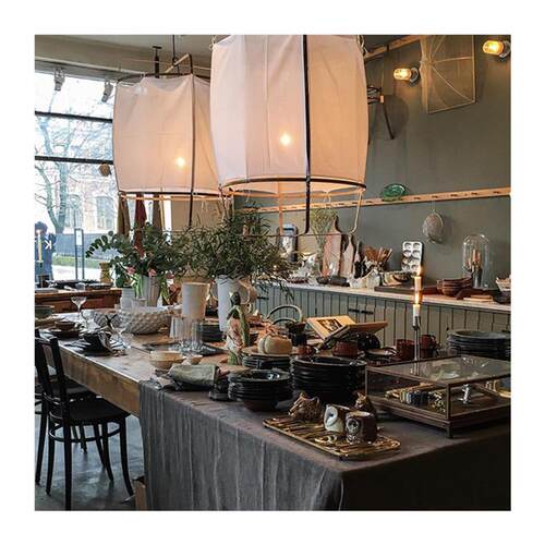 北欧现代简约客厅卧室餐厅民宿loft复式样板房侘寂风布艺孔明吊灯