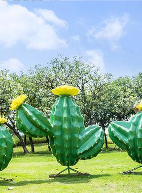 户外大型仿真仙人掌玻璃钢雕塑公园林景观小区草坪植物装饰品摆件