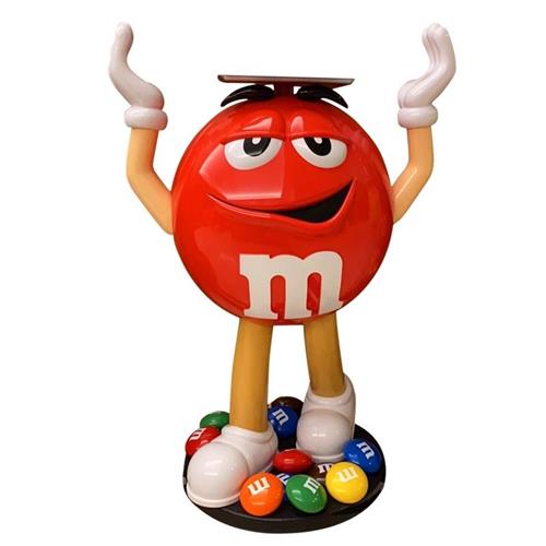 卡通mm豆大摆件玻璃钢雕塑网红m豆人公仔落地家居客厅电视柜装饰