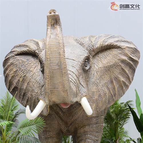 仿真大象软硅胶表皮模拟吼叫扇耳朵抬鼻子公园景区高仿真动物