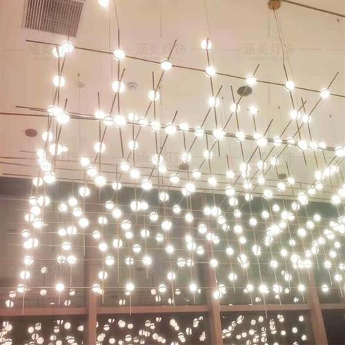 酒店售楼部豪宅定制大型吊灯北欧非标定制灯具厂家定制灯具