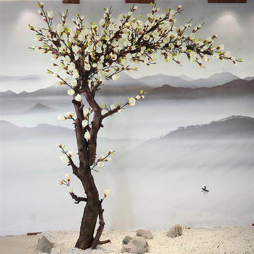 仿真玉兰树玉兰花树紫花白花玉兰盆景植物假树规格齐全免费设计