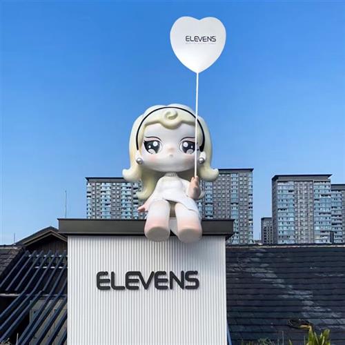 玻璃钢门头雕塑制作厂家大型网红酒店宠物店餐饮商超商业美陈摆件