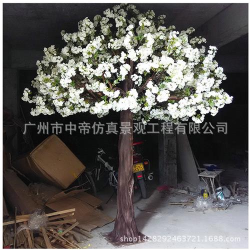 高仿真樱花树白色粉色婚庆装饰人造樱花树假树大树定做