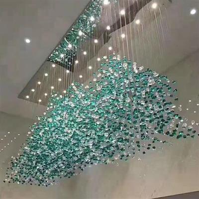 定制酒店售楼处大堂工程灯宴会厅水晶吊灯别墅豪宅美容院异形吊灯