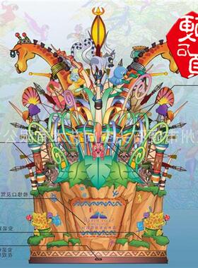 彩车制作开业彩车巡游花车活动巡游彩车彩船游乐园打卡点