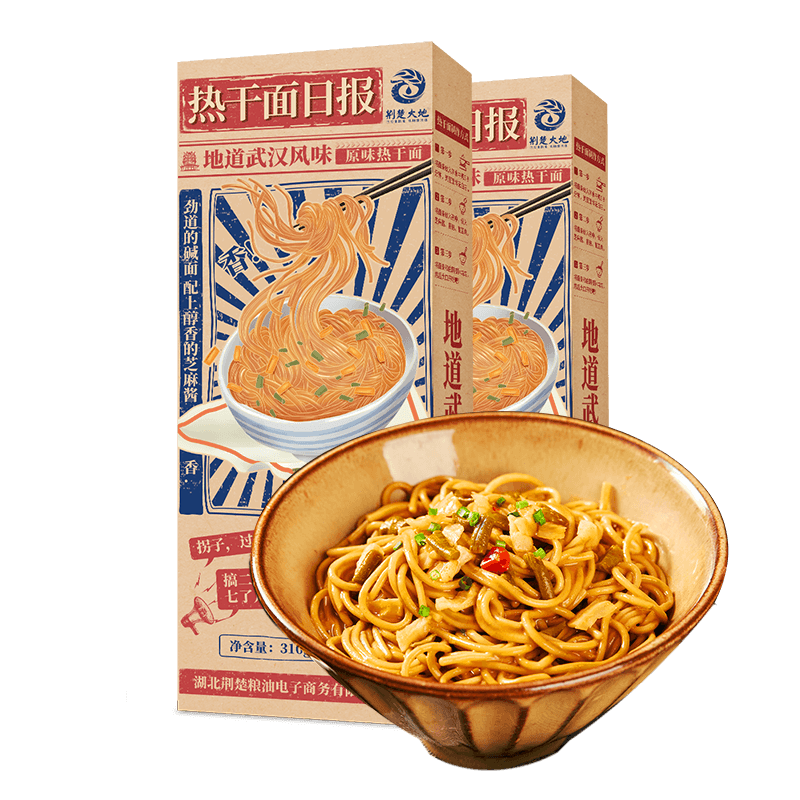 荆楚大地武汉热干面原味速食碱水面拌面