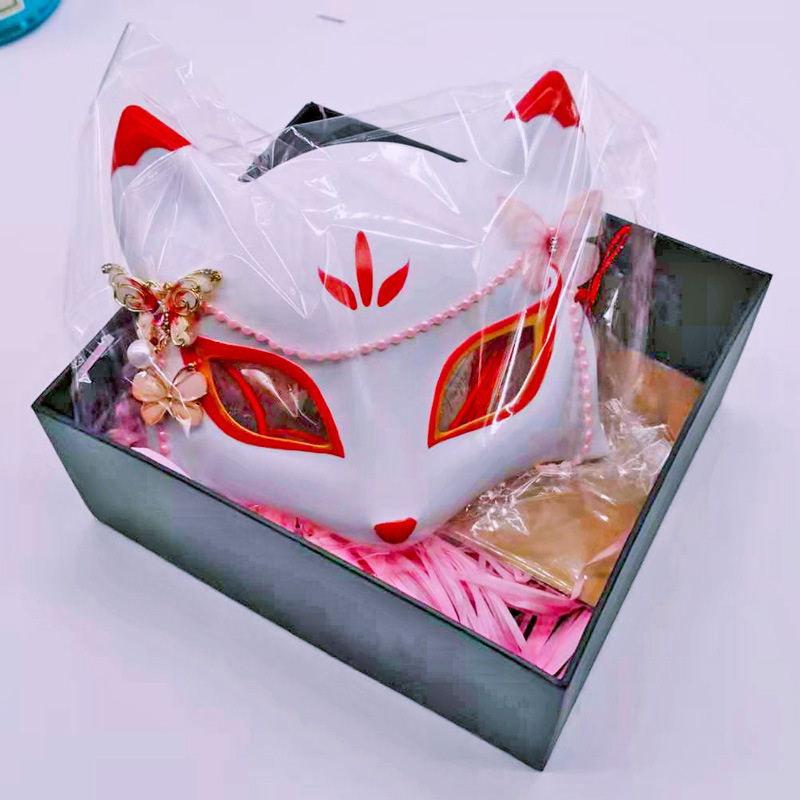 古风半脸狐狸面罩汉服面具