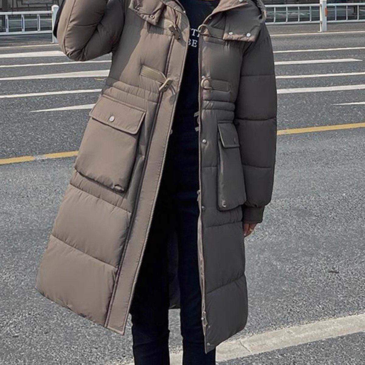 羽绒棉服女中长款冬装新款韩版宽松棉衣加厚大口袋棉袄外套潮,女装/女士精品,棉衣/棉服,淘宝优惠券,粉丝福利购,淘宝优惠卷