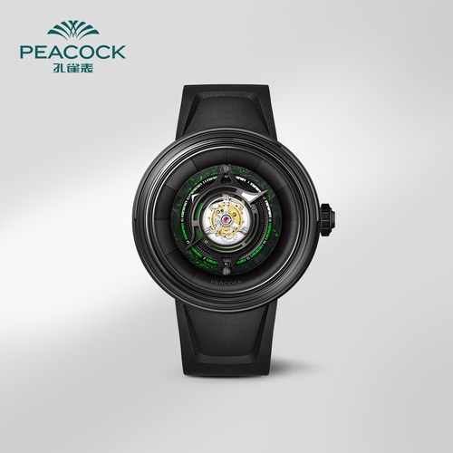 孔雀手表陀飞轮镂空机械男表