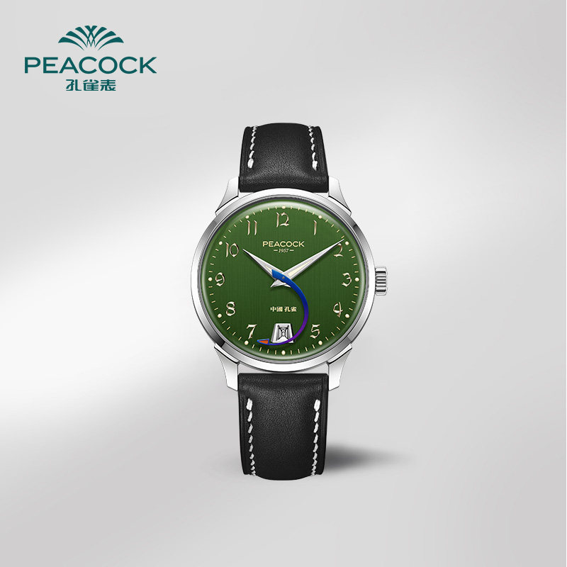 【限量款】Peacock孔雀臻典系列1953飞机针机械手表男表商务休闲