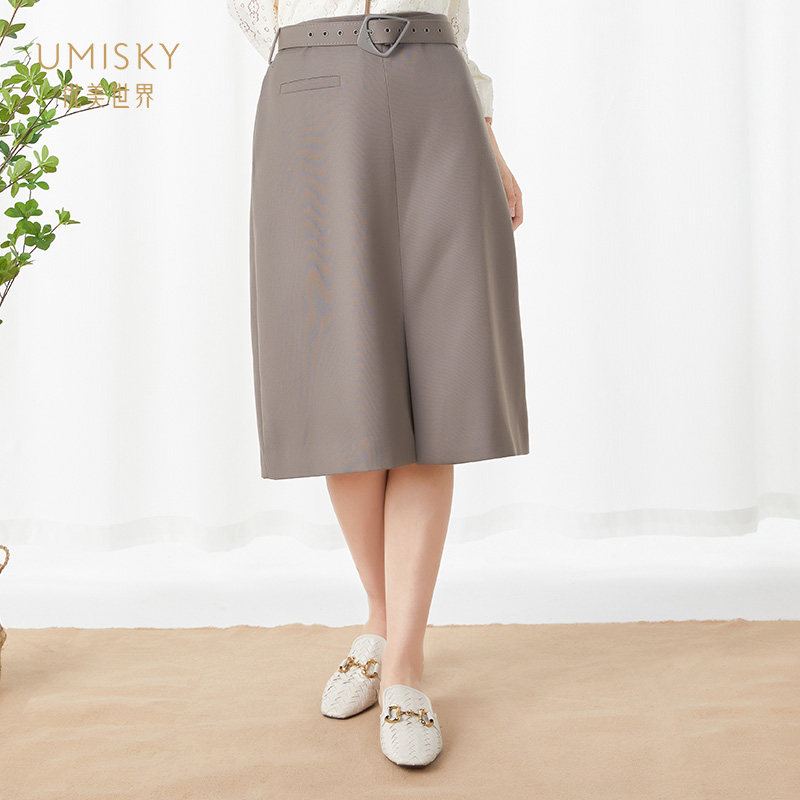 t优美世界中长款气质半身裙