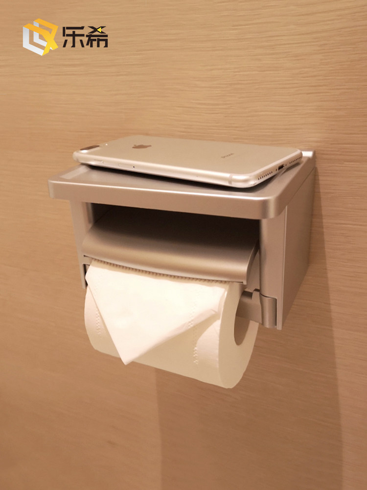 Non-perforated ABS waterproof tissue holder Tissue box Powder room toilet toilet paper holder Storage rack Roll toilet paper holder Toilet paper holder