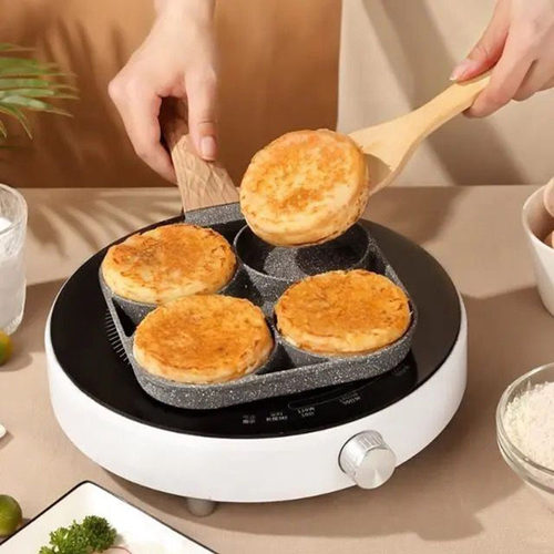 新品麦饭石四孔煎蛋锅平底不粘鸡蛋锅煎锅早餐锅厨房煎锅