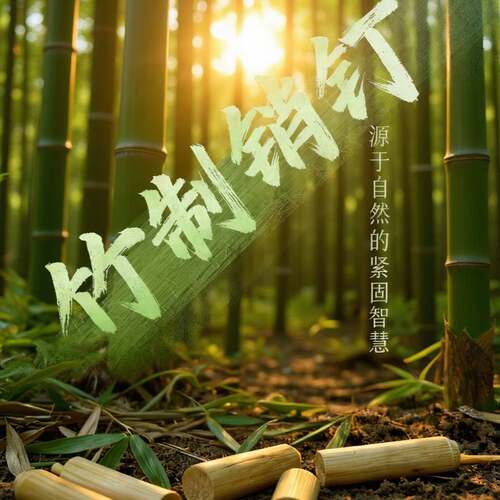 新中式胡桃木色实木桌腿支架木棒竹榫竹塞肖竹钉竹榫家具连接配件