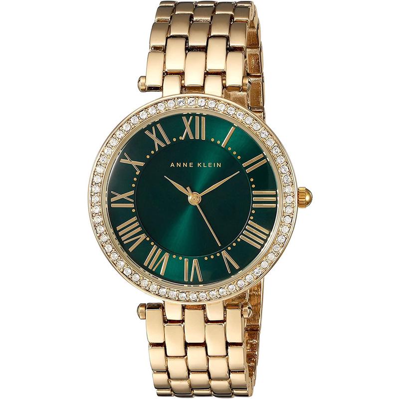 代购ANNE KLEIN安妮克莱因女士腕表计时夜光日期走时金属金表