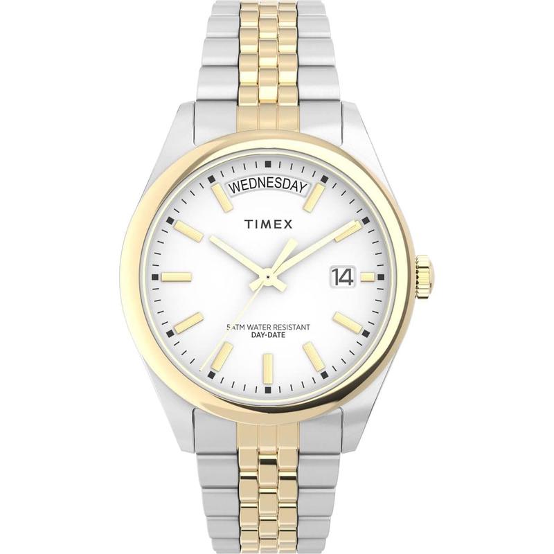 Timex/天美时女表mm蓝盘银钢带石英防水米腕表