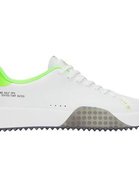 代购GFORE男士高尔夫球鞋防滑轻便透气耐磨白色皮革材质系带设计