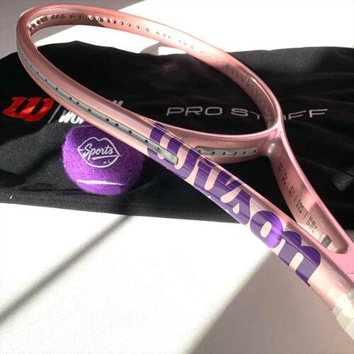 代购WILSON Pro Staff 97L V14威尔胜芋泥樱花粉定制网球拍26新款