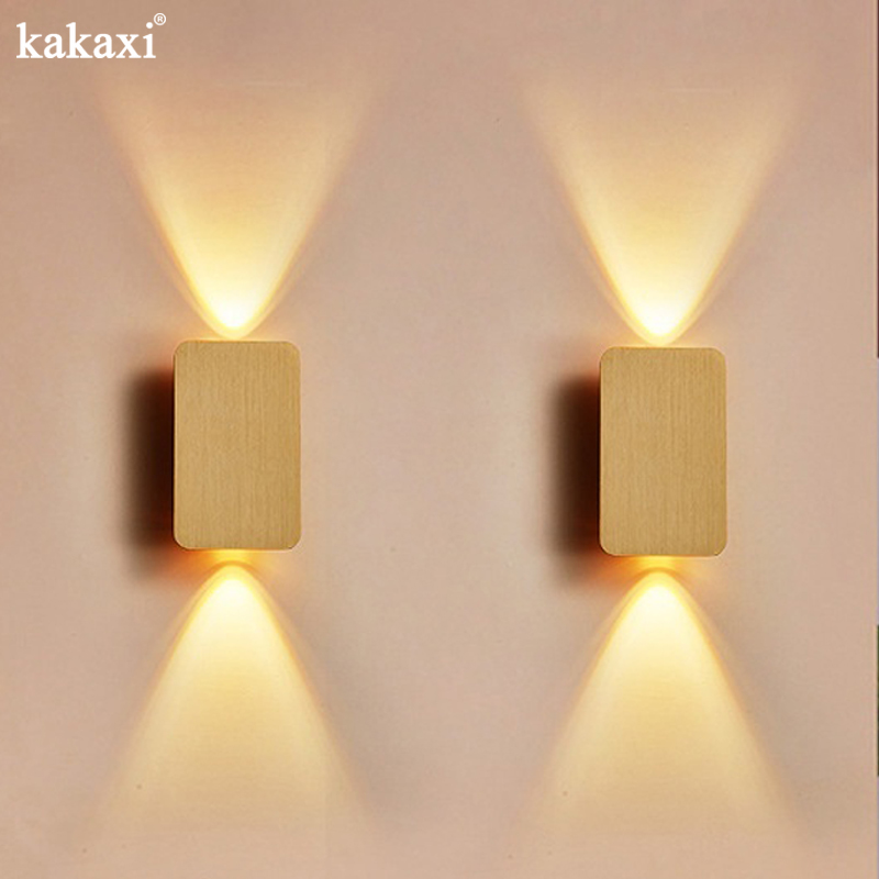 现代简约床头壁灯拉丝铝金色材阳台客厅卧室书房背景墙楼梯走廊灯