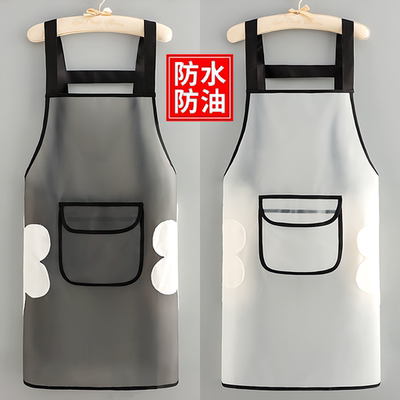 防水防油围裙新款围腰家用厨房做饭男女软皮工作服水产专用加长
