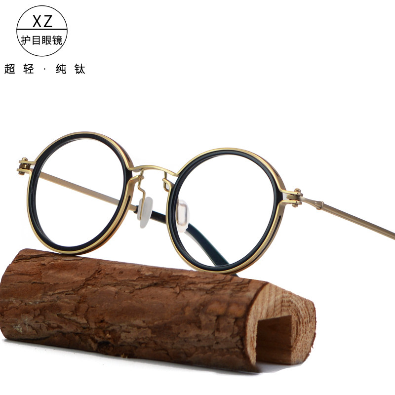 扫黑风暴李成阳孙红雷同款眼镜框纯钛圆复古可配有度数近视眼睛架