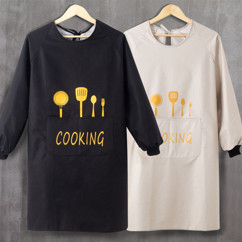 长袖围裙定制logo印字家用罩衣大人外套女时尚工作厨房防水防油男,家庭/个人清洁工具,围裙,淘宝优惠券,粉丝福利购,淘宝优惠卷