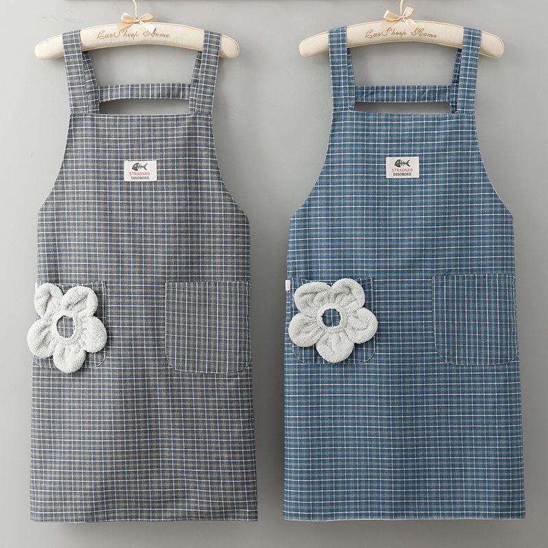 生活匠涤棉韩版防污围裙双层内衬