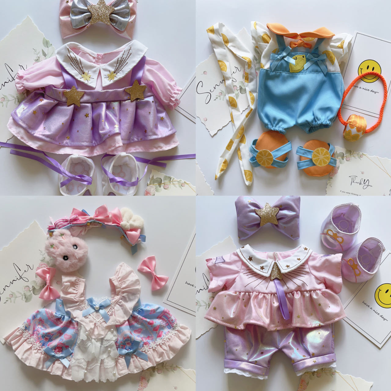 原创娃衣适用13寸S玲娜贝儿饼饼衣服春夏着替装50cm星黛露M码可穿