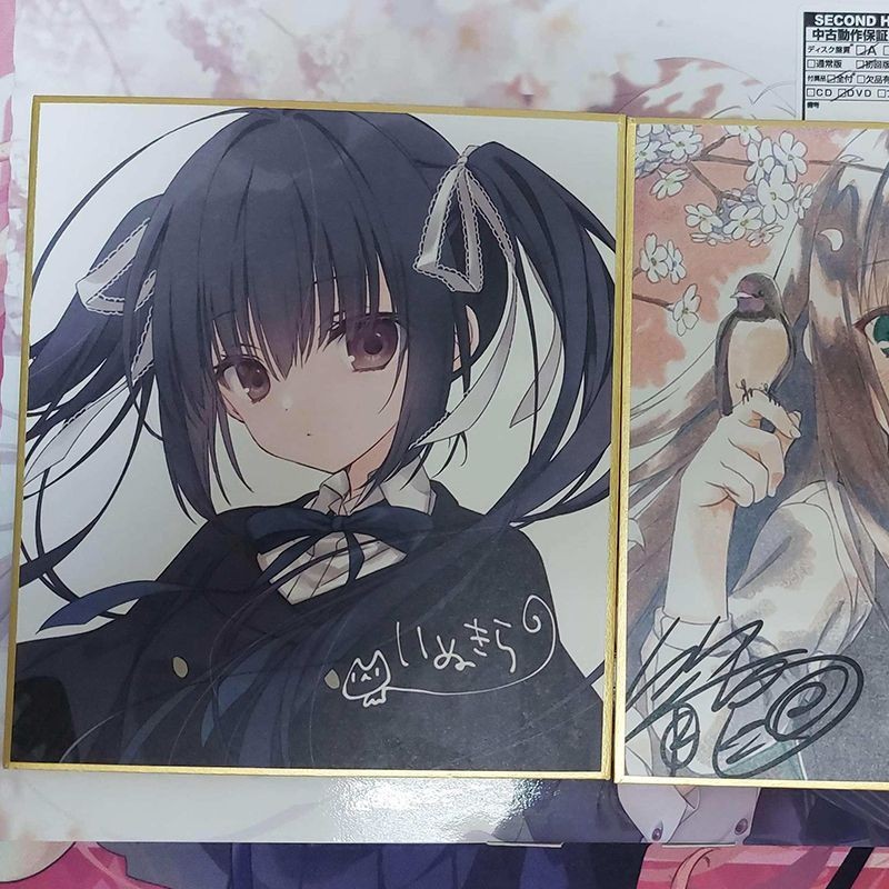 樱之刻夏目蓝色纸黑发双马尾制服少女全新现货周边限定特典收藏